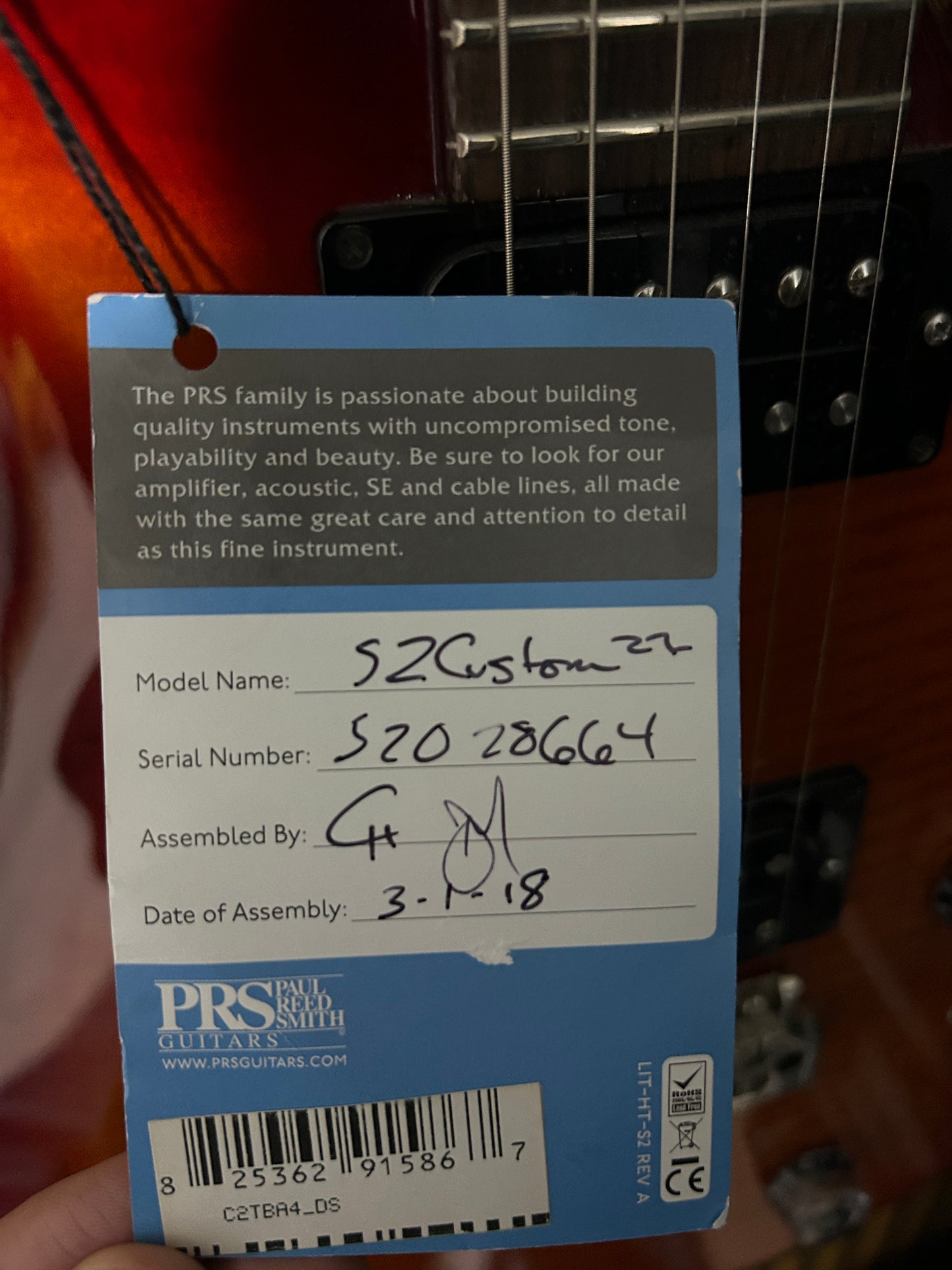 S2 Custom 22 - Dark Cherry Sunburst
