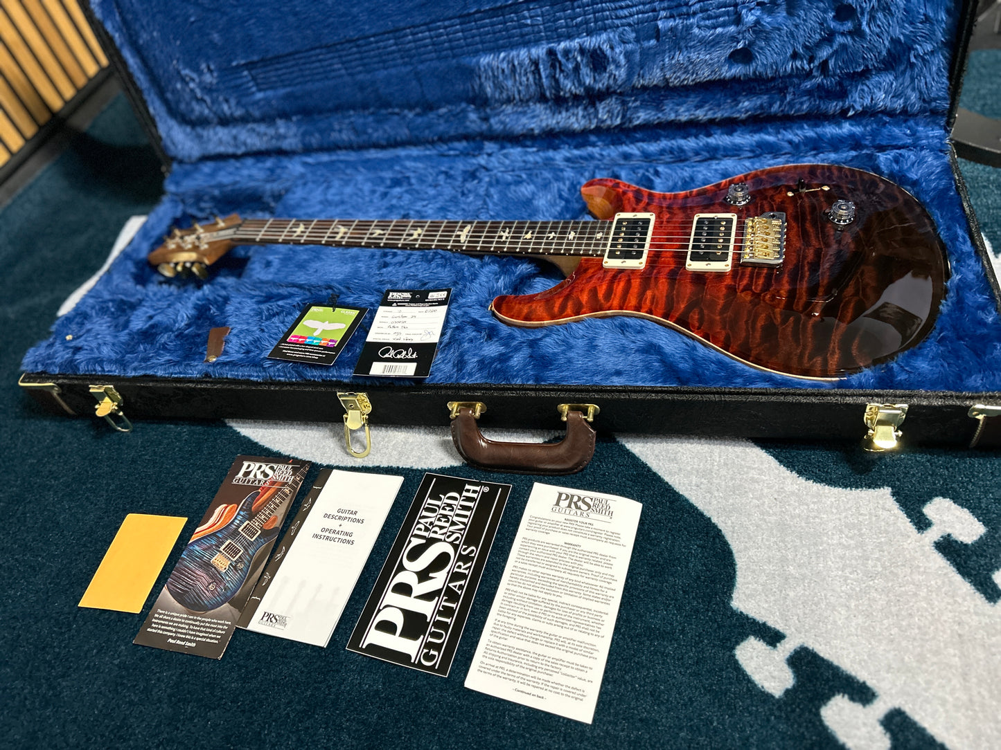 USA Custom 24 - 2020 Wood Library Fire Red Fade - 10 Top